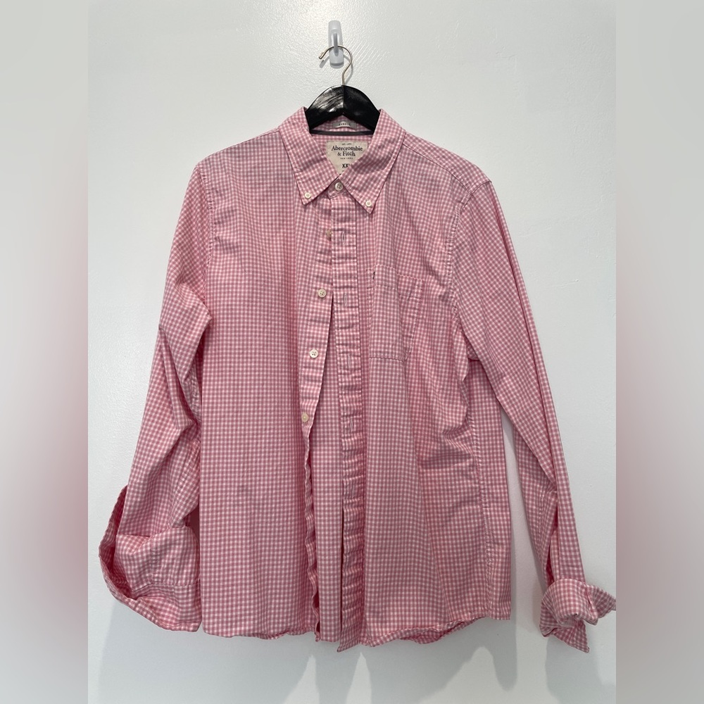 Abercrombie & Fitch Pink Gingham Button Up Shirt
